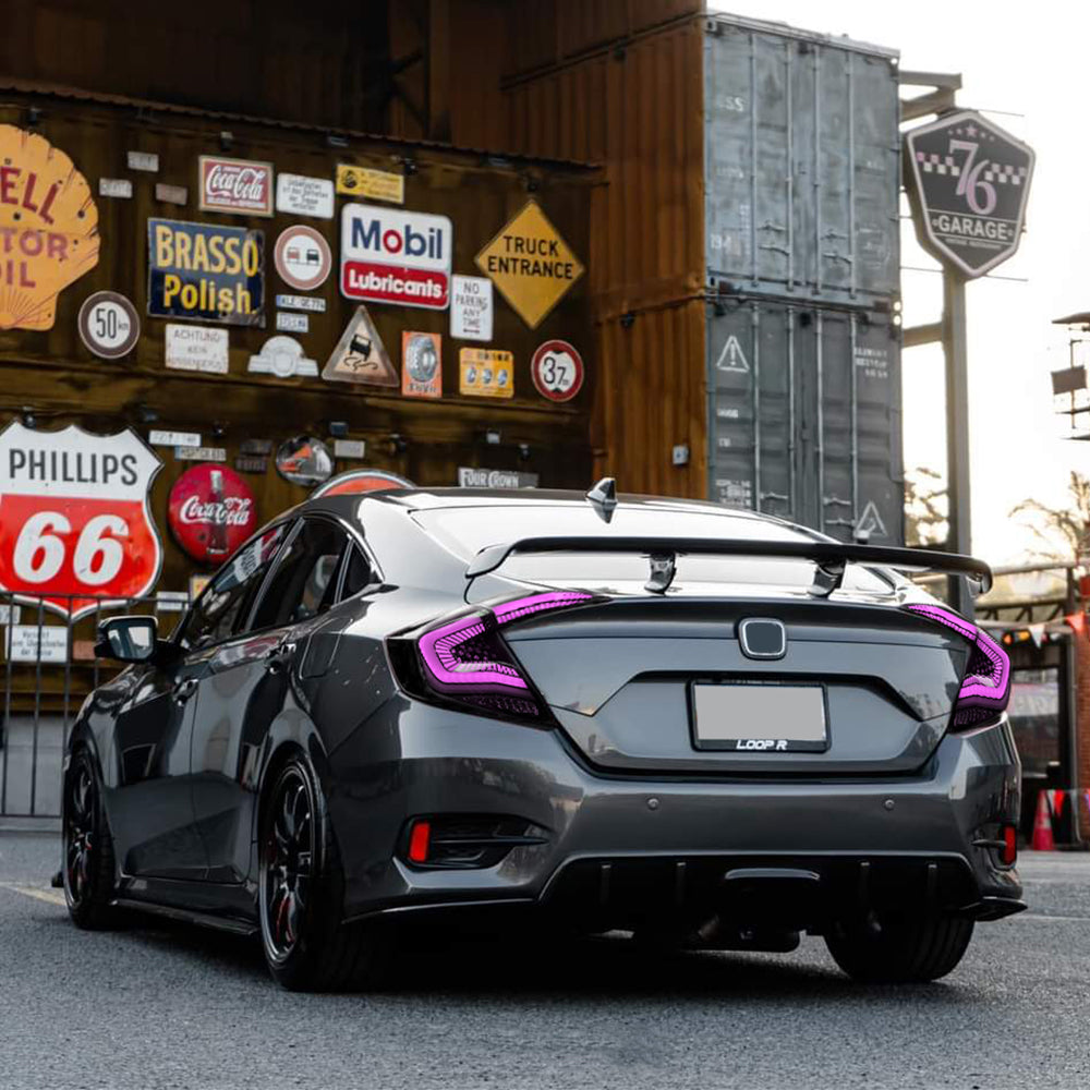 RGB Tail Lights for Honda Civic 2016-2021, 10th Gen Tail Lights for Civic Sedans Only