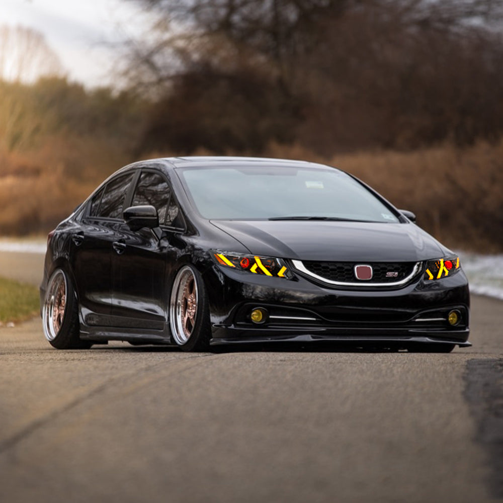 TT-ABC Demon Eye Headlights for 2012-2015 Honda Civic 9th Gen Projector Front Lamp Assembly-TT-ABC-TT-ABC