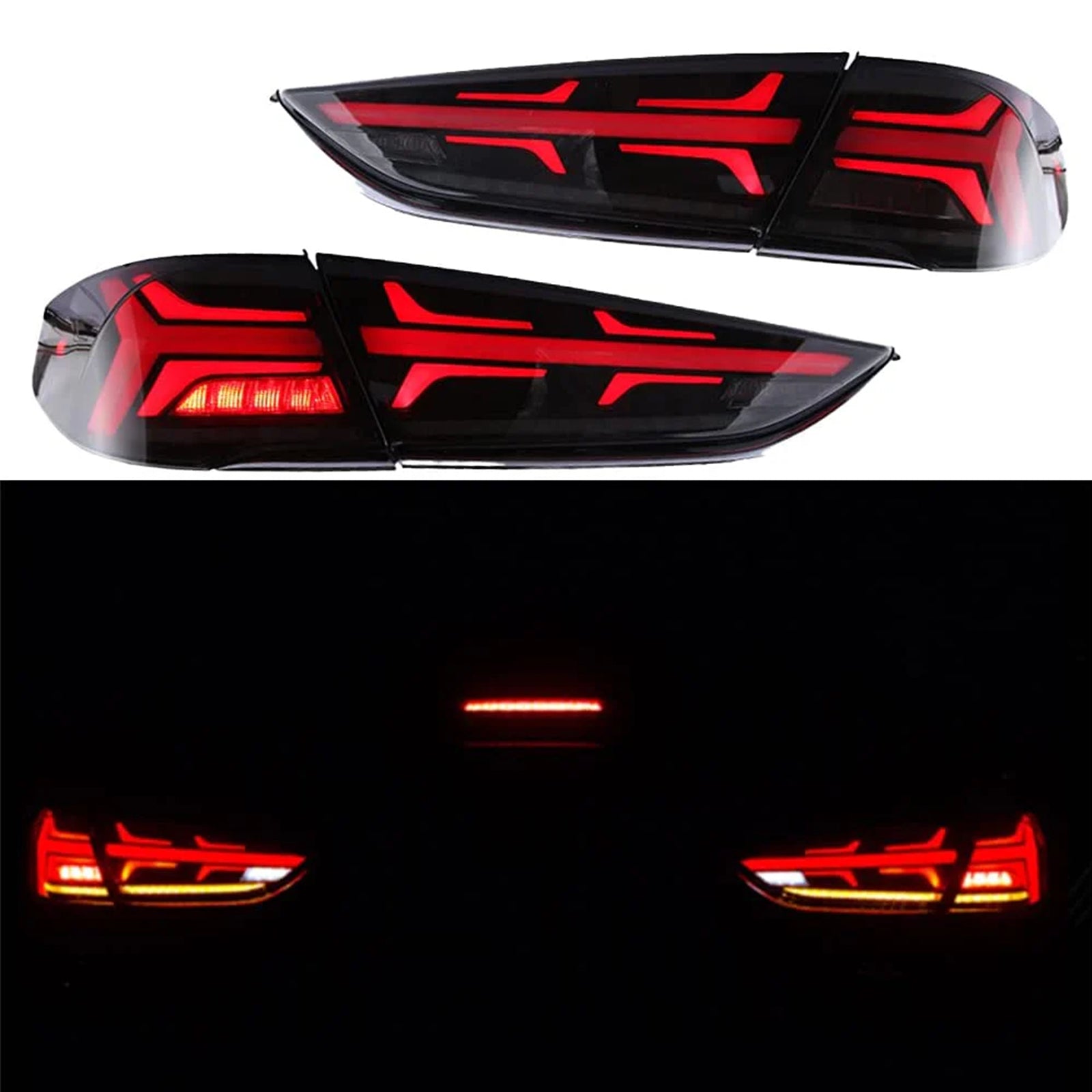 TT-ABC LED Tail Lights For 2018 2019 Hyundai Sonata Start-up Animation DRL Sequential Indicator Rear Lamp Assembly-Hyundai-TT-ABC