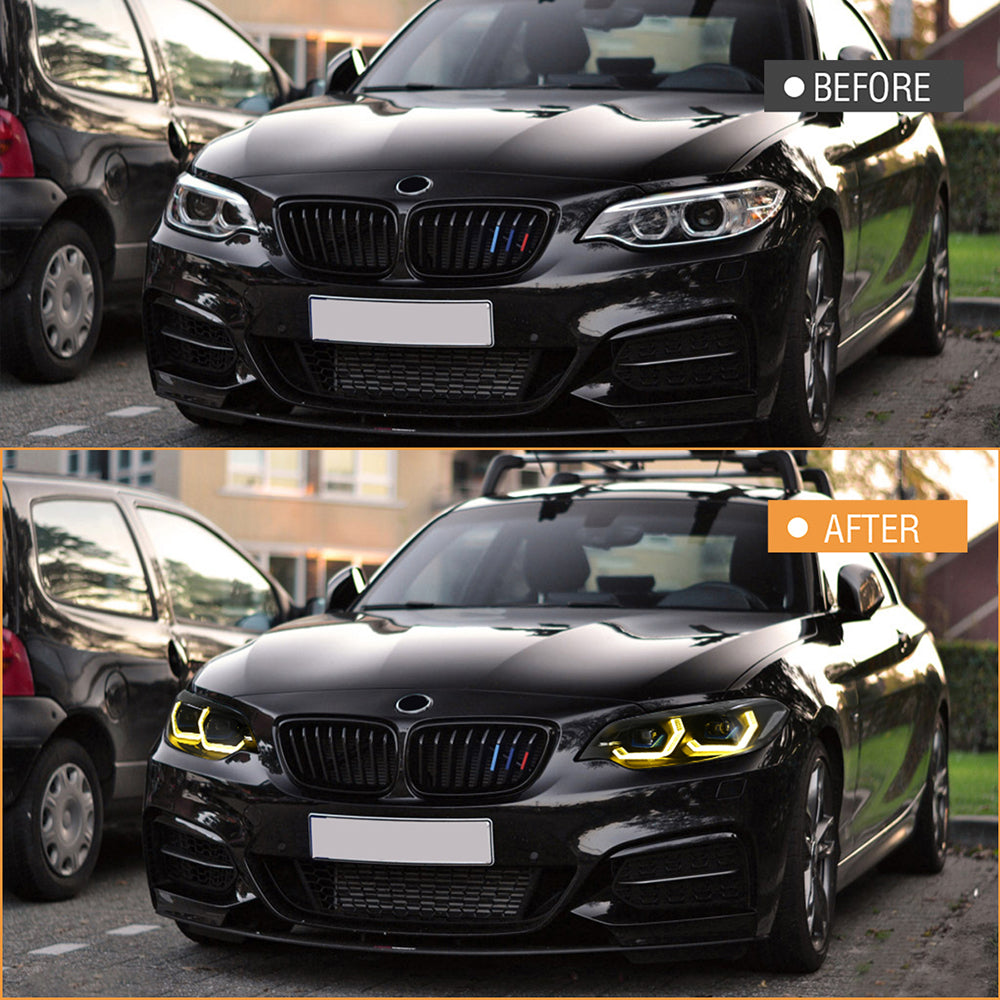 TT-ABC LED Headlight for 2014-2019 BMW 2-Series F22 F23 228i xDrive 230i M235i M240i Turbo