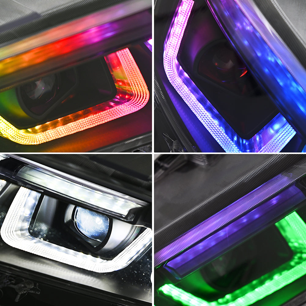 TT-ABC RGB Headlight For 2024-2025 Ford Mustang Projector Front Lamp A