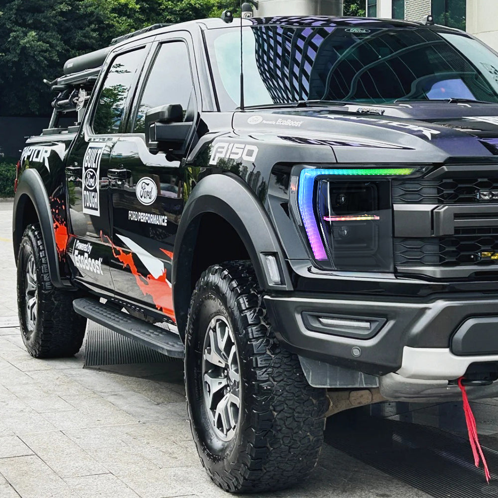 TT-ABC Full RGB Headlights for 2021-2023 Ford F-150 F150 P702 14th Gen