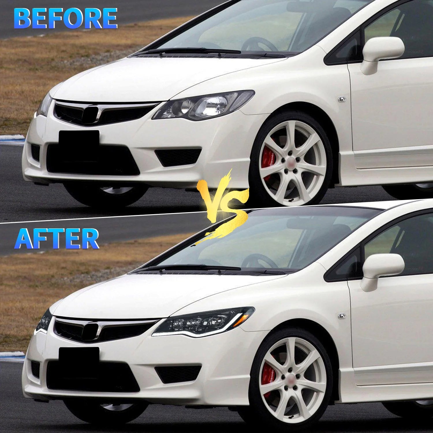 TT-ABC Led Headlight for 2006-2012 Honda Civic FD1,FD2 Type-R