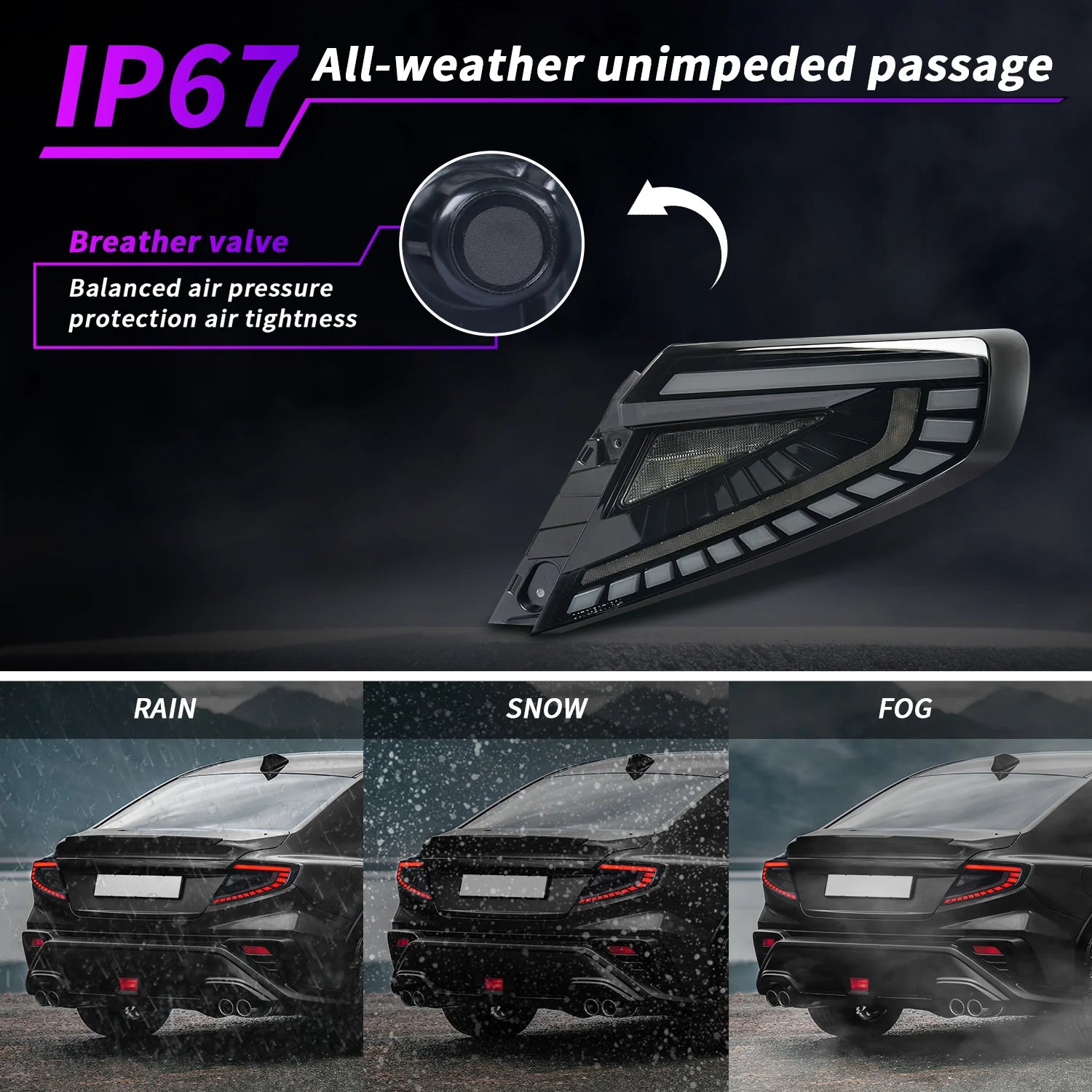 TT-ABC Led Tail Lights for 2022-2025 Subaru WRX VB Base/Premium