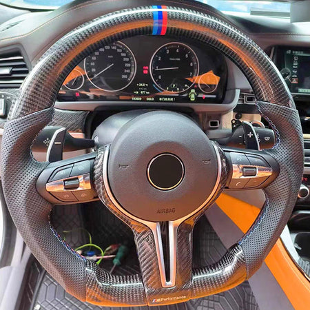 Carbon fiber Steering Wheel for BMW F30 F32 F10 F20 F07 F01 E46 E60 E90 M3 M5 M7 steering wheel-BMW-TT-ABC