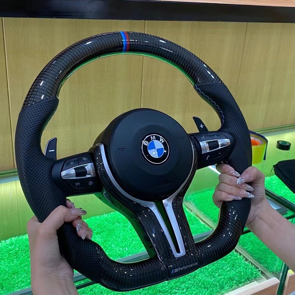 Carbon fiber Steering Wheel for BMW F30 F32 F10 F20 F07 F01 E46 E60 E90 M3 M5 M7 steering wheel-BMW-TT-ABC