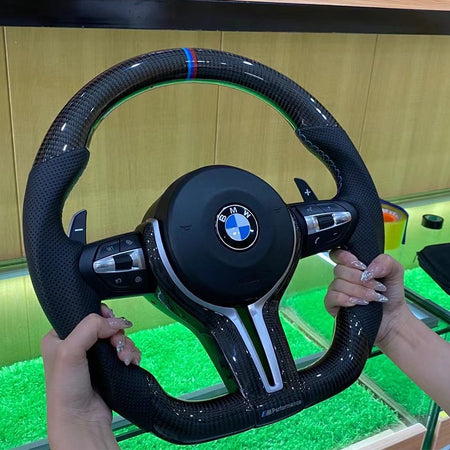 Carbon fiber Steering Wheel for BMW F30 F32 F10 F20 F07 F01 E46 E60 E90 M3 M5 M7 steering wheel-BMW-TT-ABC