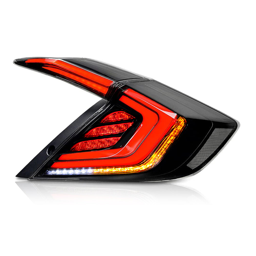 TT-ABC - Smoked Led Tail Lights For Honda Civic Hatchback 16-20 Sequential Breathing Turn Signal Replace OEM Dynamic Break Rear Lamps-Honda-TT-ABC-TT-ABC