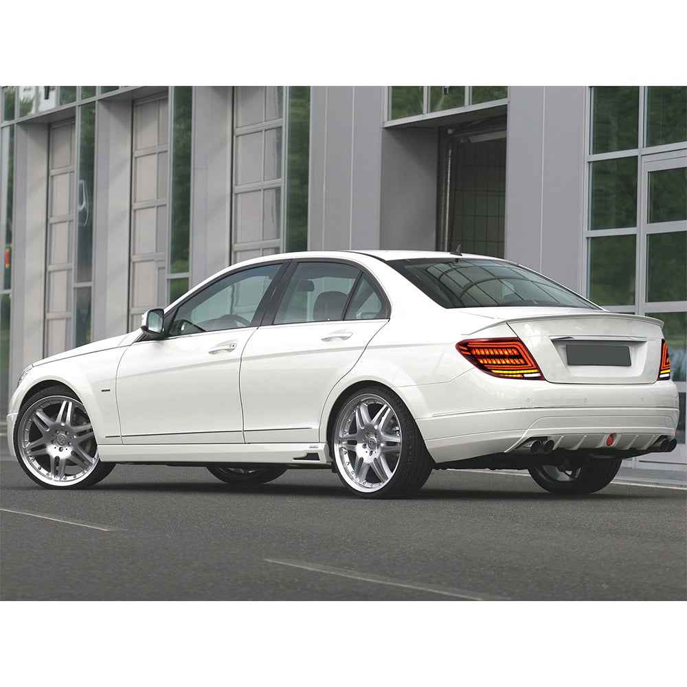 Chrome Taillight Trim Bezels For Mercedes C-Class W204 (2012-2015) – Luxury Trims, No Drill