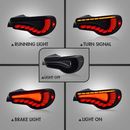 For 2012-2020 Toyota 86 Tail Lights GT86 2013-2020 Subaru BRZ Tail Light Scion Taillights Assembly(Smoke)-Toyota-TT-ABC