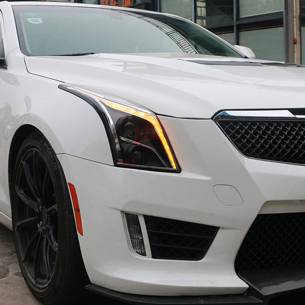 TT-ABC Led Headlights For 2013-2019 Cadillac ATS ATS-L Original Haloge