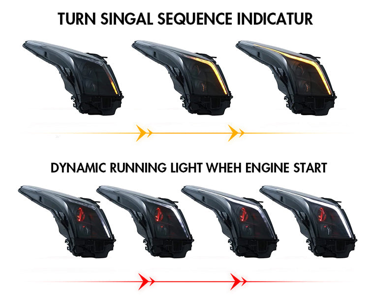 For 2013-2019 Cadillac ATS ATS-L Led Headlights - TT-ABC