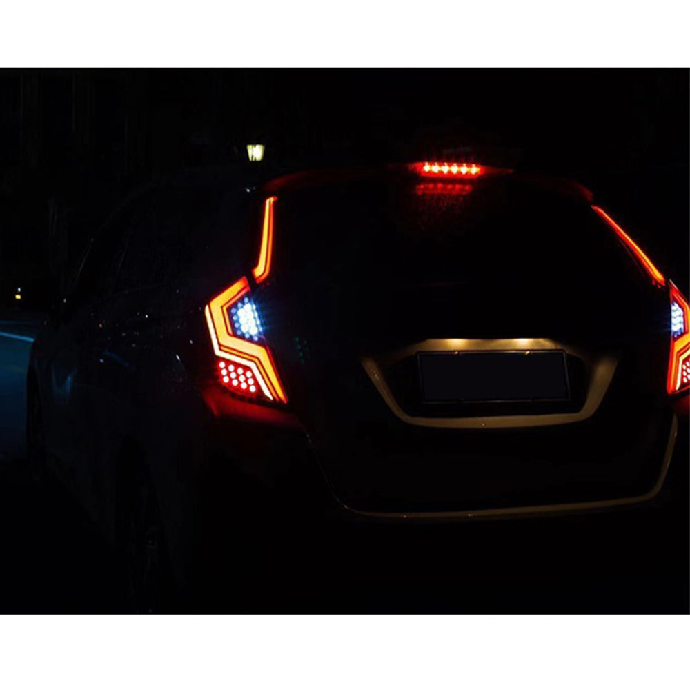 TT-ABC - For Honda Jazz 2014-2018 Led Smoked Tail Lights Start-up Animation Continuous Indicator Assemmbly-Honda-TT-ABC-54*49*28 cm-Smoked-TT-ABC