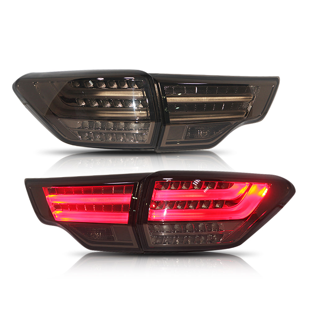 TT-ABC - LED Tail lights For Toyota Highlander 2014-2019, Start-Up Animation Rear Lamp Assembly (Smoked/Red)-Toyota-TT-ABC-TT-ABC