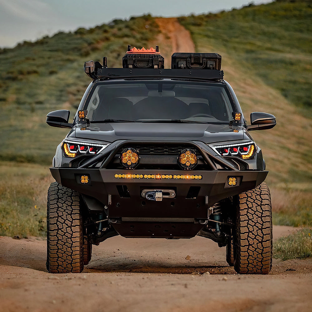 For 2014-2022 Toyota 4Runner Led Headlights (White/Devil Eyes
