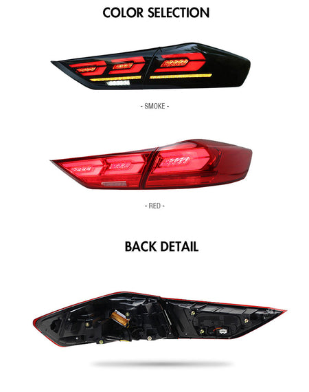 TT-ABC - LED Tail Lights For Hyundai Elantra 2015-2018 Start-up Animation Sequential Breathing Turn Signal Replace(Smoked/Red)-Hyundai-TT-ABC-TT-ABC