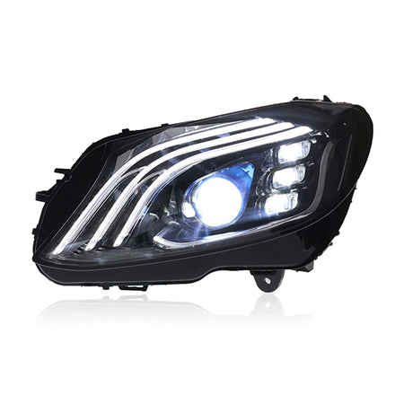 TT-ABC - For Mercedes-Benz W205 C180 C200 C260 2015-2021 Full Led Assembly Headlamps Auto Accessories Maybach Exelero. Same Model-Mercedes-Benz-TT-ABC-70*64*43-Clear-TT-ABC