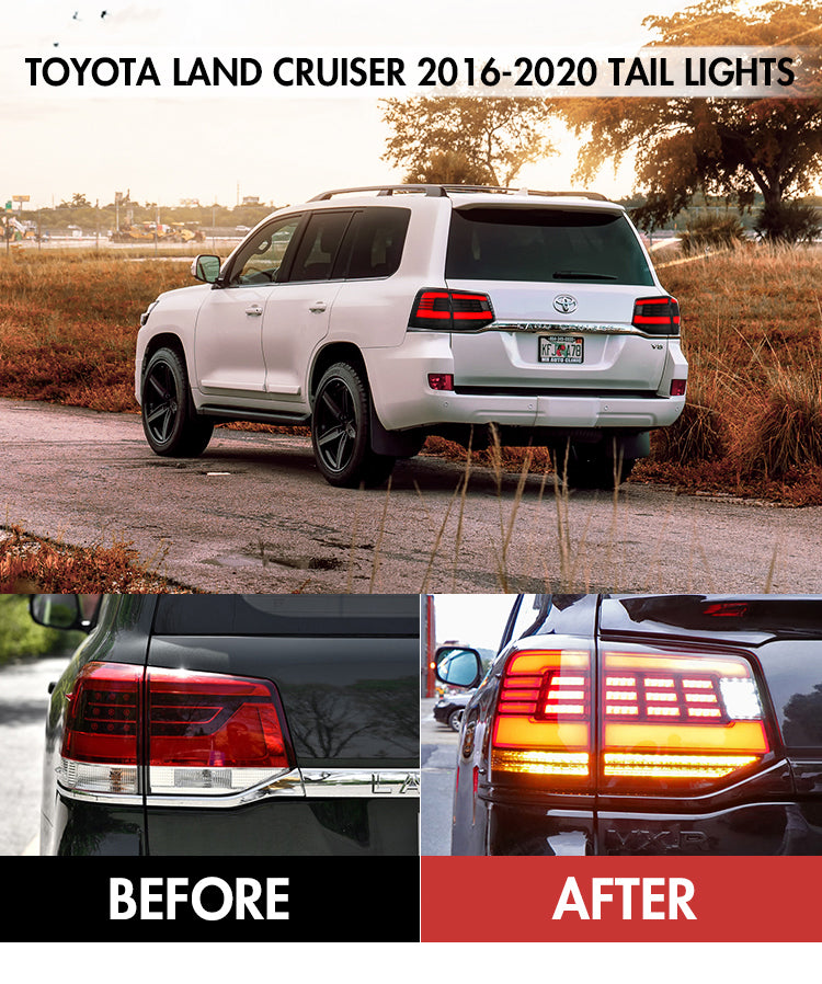 TT-ABC - Led Tail Light Assemblies for 2016-2020 Toyota Land Cruiser turn sequence signal light-Toyota-TT-ABC-TT-ABC