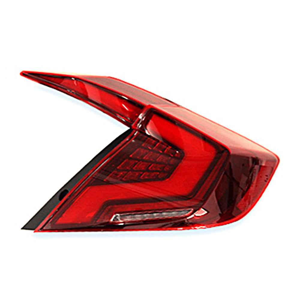 For 2016-2021 Honda Civic 10th Gen Led Tail Lights With DRL Start Up Animation Rear Lamp Assembly (Smoked/Red) - TT-ABC