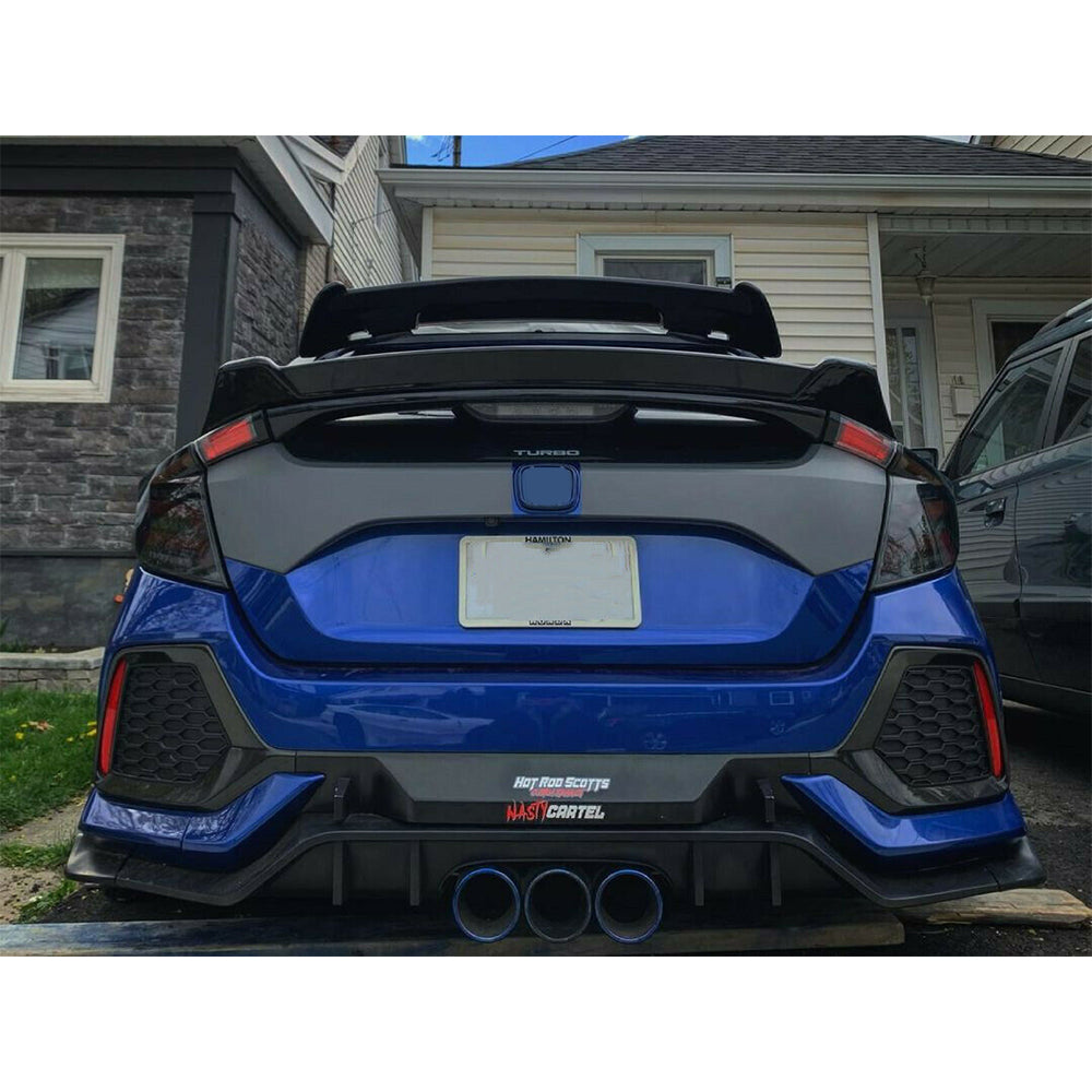 TT-ABC - For 2016- 2021 Honda Civic 2 door hatchback tail lights(Smoked/Red)-Honda-TT-ABC-TT-ABC