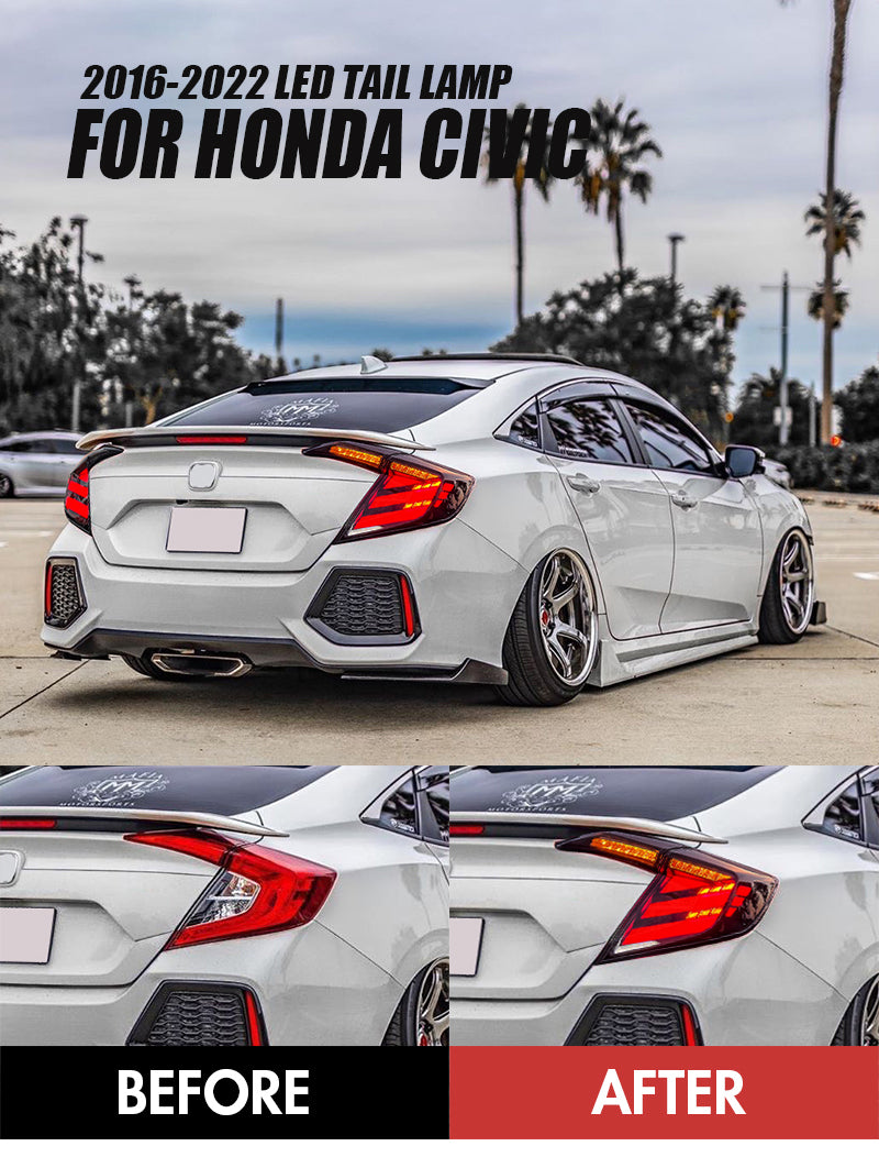 TT-ABC - 2016-21 Honda Civic Hatchback LED Tail Lights-Honda-TT-ABC-TT-ABC