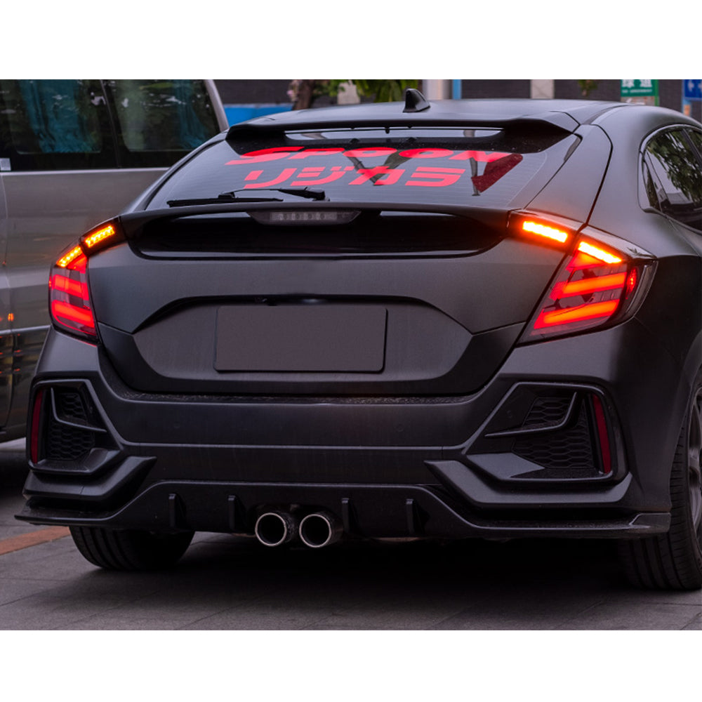 TT-ABC - For 2016-2021 Honda Civic Hatchback Tail lights (Smoked/Clear)-Honda-TT-ABC-TT-ABC