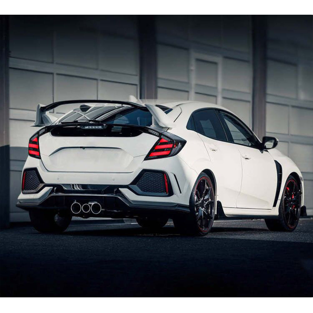 TT-ABC - For 2016-2021 Honda Civic Hatchback Tail lights (Smoked/Clear)-Honda-TT-ABC-TT-ABC