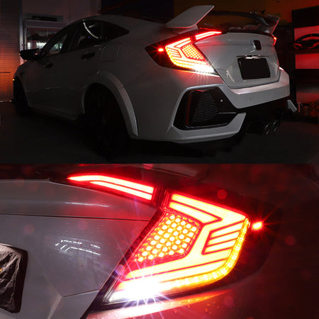 TT-ABC - For Honda Civic hatchback Three compartments 2016-2021 Led Tail light-Honda-TT-ABC-62*36*34-TT-ABC