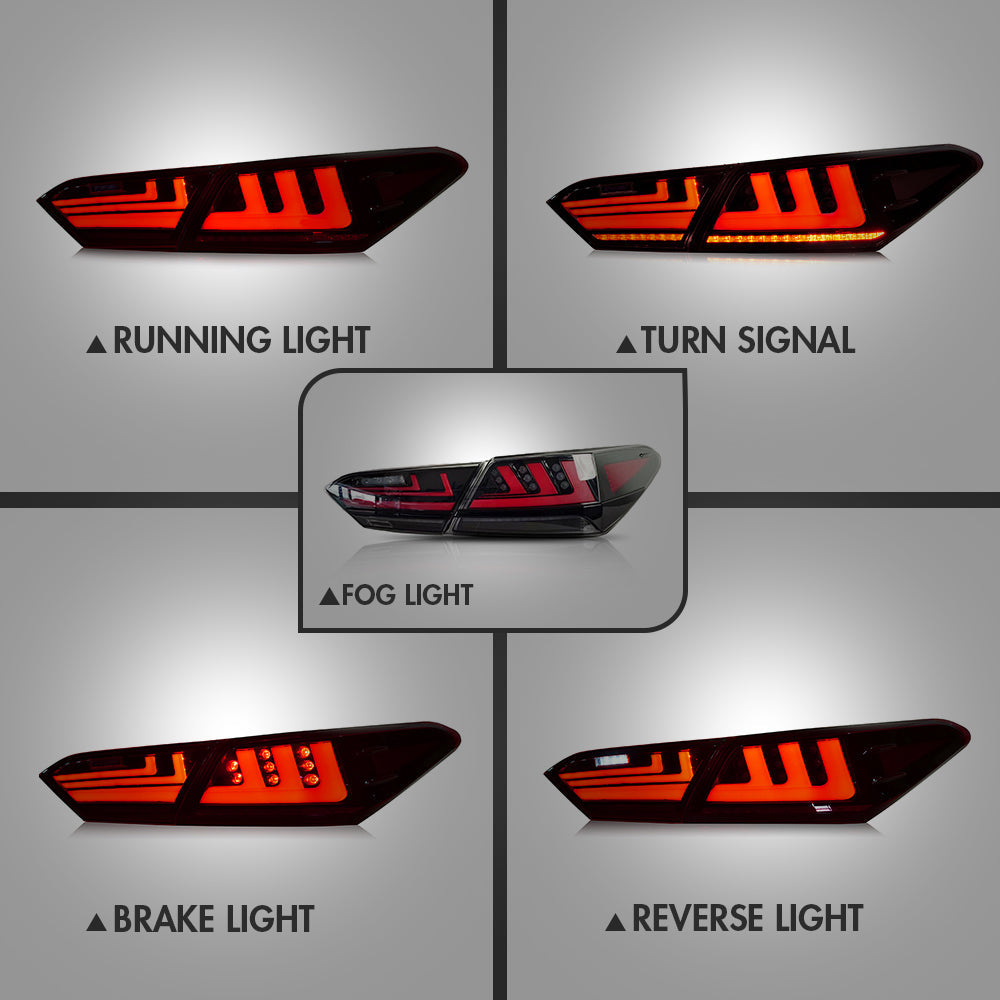 TT-ABC - Led Tail Lights For Toyota Camry 2018-2021 Rear Lamps Start-up Animation Sequential Breathing Turn Signal Replace OEM Dynamic Assembly-Toyota-TT-ABC-TT-ABC