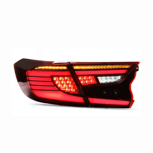 For 2018-2022 Honda Accord Smoked Dynamic Tail Lights With Start-up Animation Rear Lights Assembly - TT-ABC