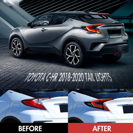 TT-ABC - 2018-2020 Toyota CHR/C-HR Somked/Red LED Tail Lights(NOT For 2021 C-HR GR Sport Models)-Toyota-TT-ABC-TT-ABC