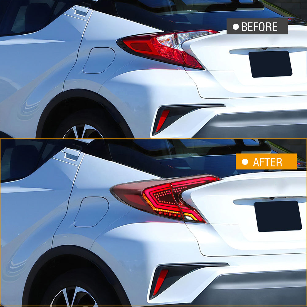 TT-ABC - 2018-2020 Toyota CHR/C-HR Somked/Red LED Tail Lights(NOT For 2021 C-HR GR Sport Models)-Toyota-TT-ABC-TT-ABC