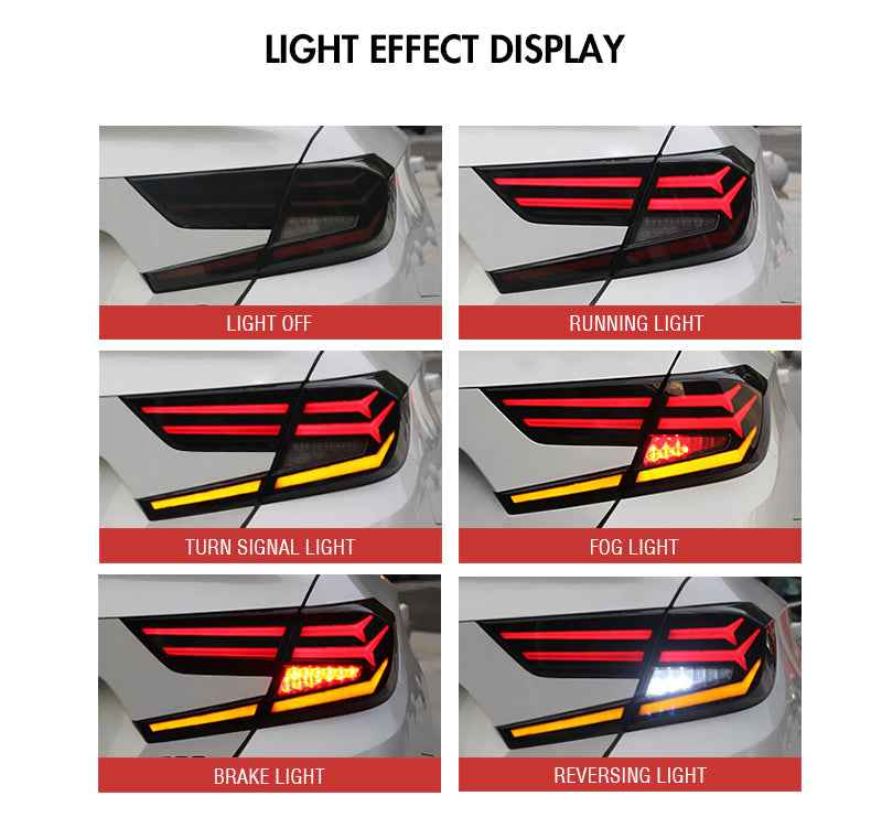 For 2018-2021 Honda Accord 10th Gen Smoke Tail Lights - TT-ABC