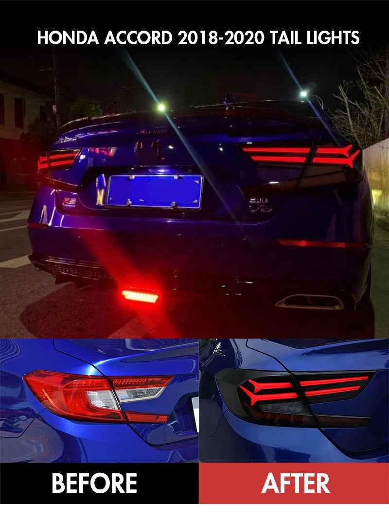 For 2018-2021 Honda Accord 10th Gen Smoke Tail Lights - TT-ABC