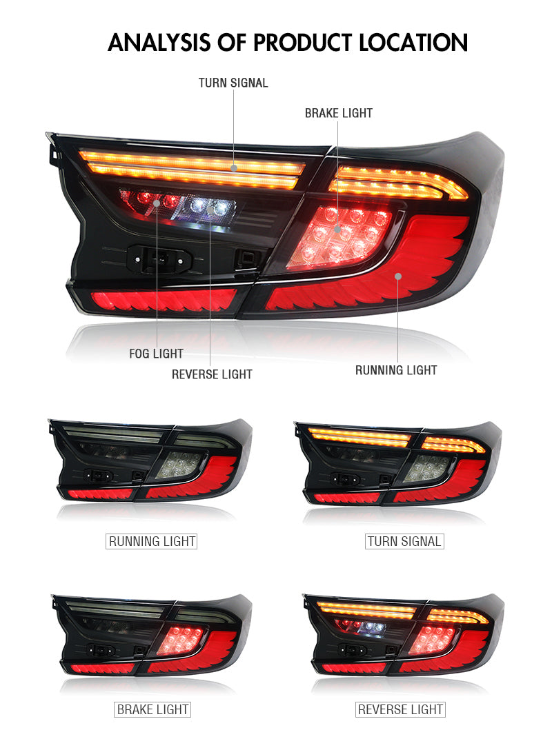 TT-ABC - 2018-2021 Honda Accord LED Tail Lights-Honda-TT-ABC-63*42*27-TT-ABC