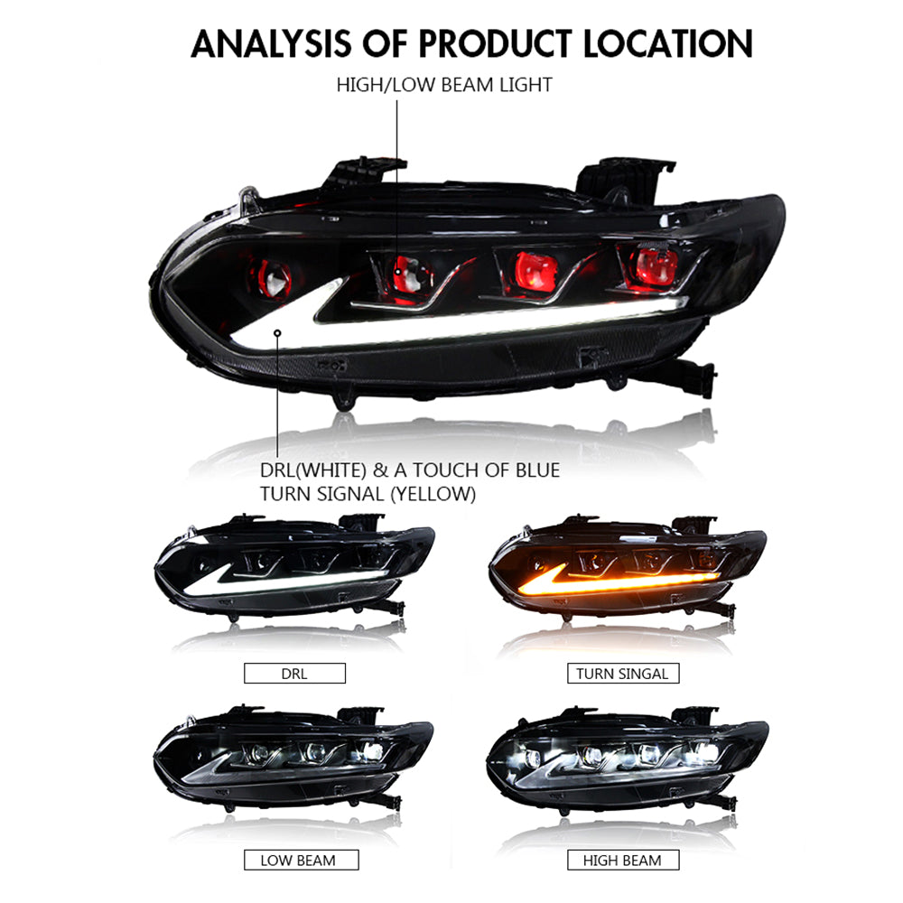 TT-ABC - New headlights for Honda Accord 2018-2022, Lexus Style Eye style headlights-Honda-TT-ABC-80*53*33-TT-ABC