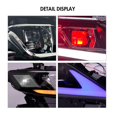 For 2018-2024 Toyota Camry LED Headlights, New Headlights Assembly Compatible LE SE XLE XSE TRD (Triple Projectors headlights)-Toyota-TT-ABC