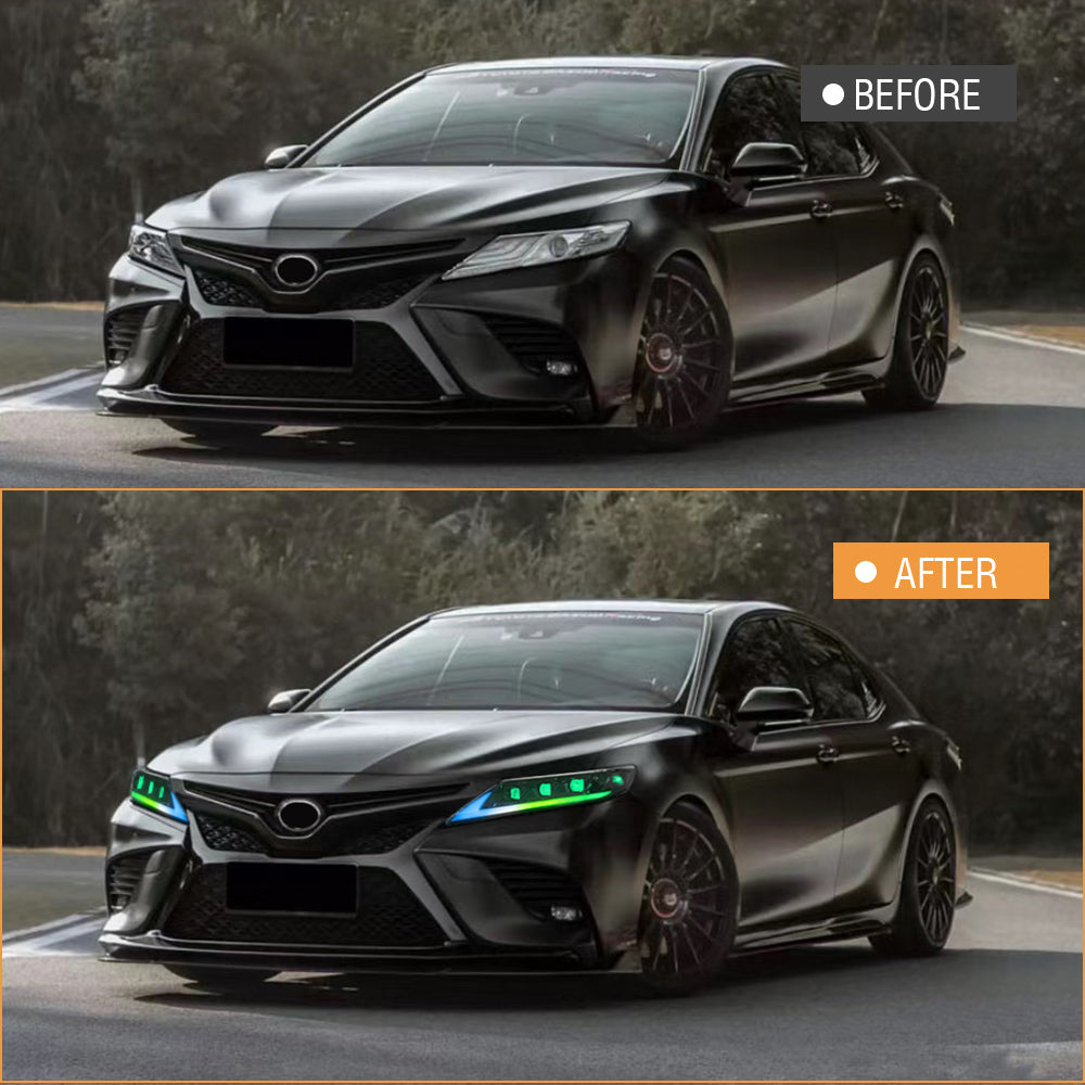 For 2018-2024 Toyota Camry RGB Headlights(Clear refletor)-Toyota-TT-ABC