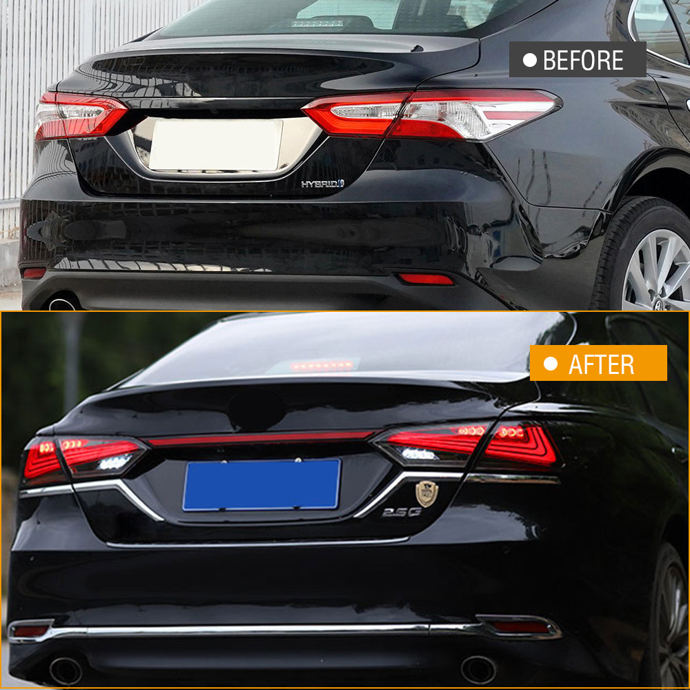 TT-ABC - Smoked Led Taillights For Toyota Camry 2018-2021 Rear Lamps Start-up Animation-Toyota-TT-ABC-TT-ABC