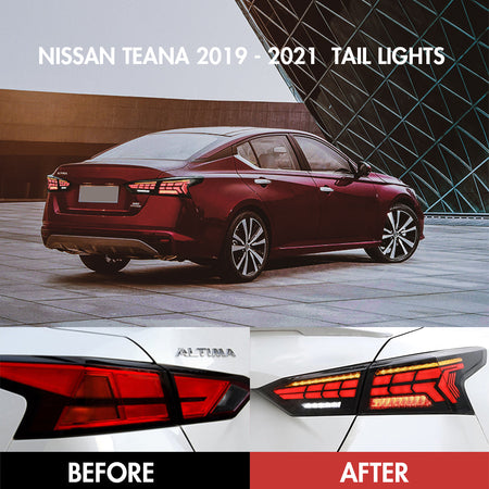 TT-ABC - LED Tail Lights Fit For 2019-2021 Nissan Altima Start-up Animation(Smoke/Red)-Nissan-TT-ABC-TT-ABC