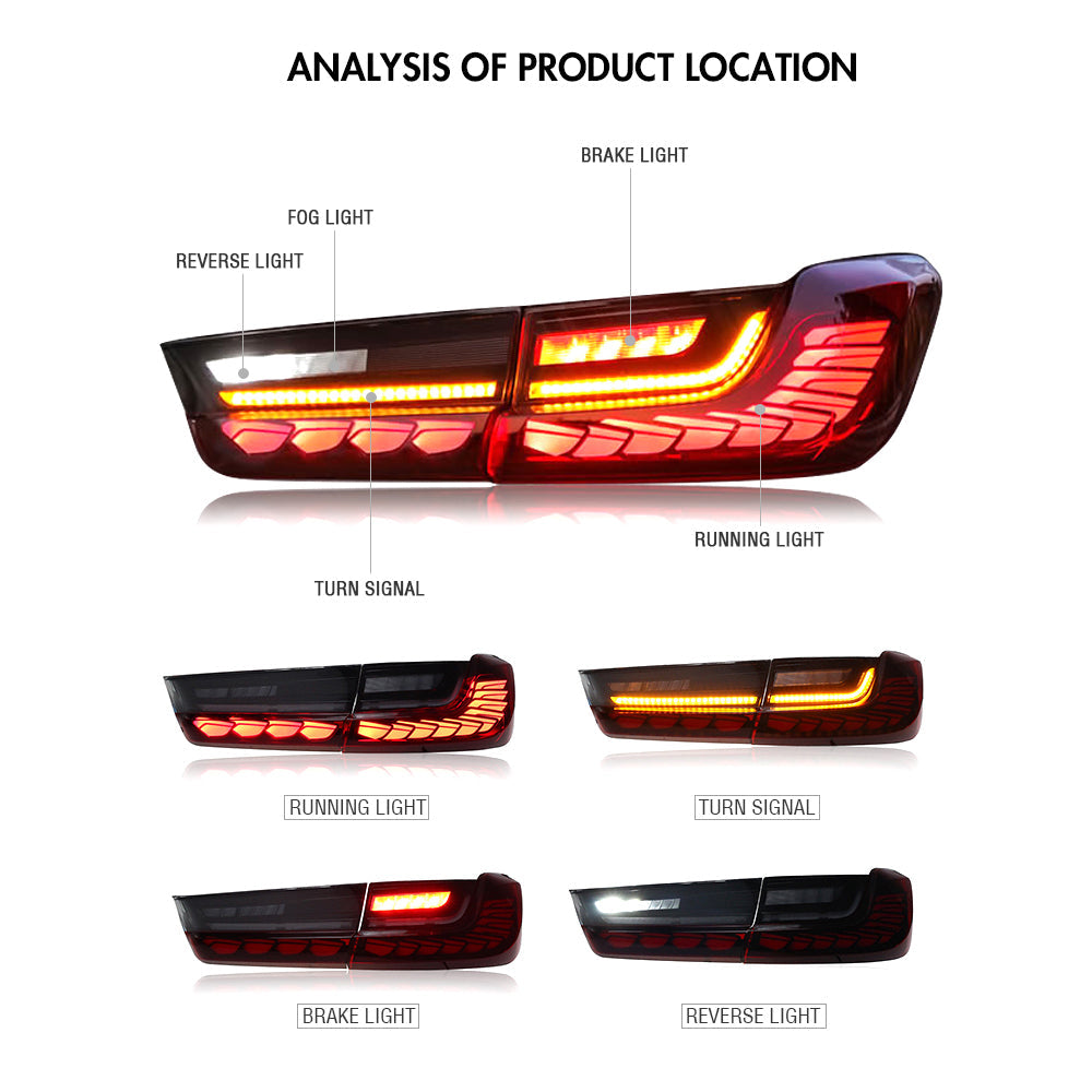 TT-ABC -LED Tail Lights For 2019-2022 BMW G20 G80 M3 3 Series Red Start Up Animation-BMW-TT-ABC-TT-ABC