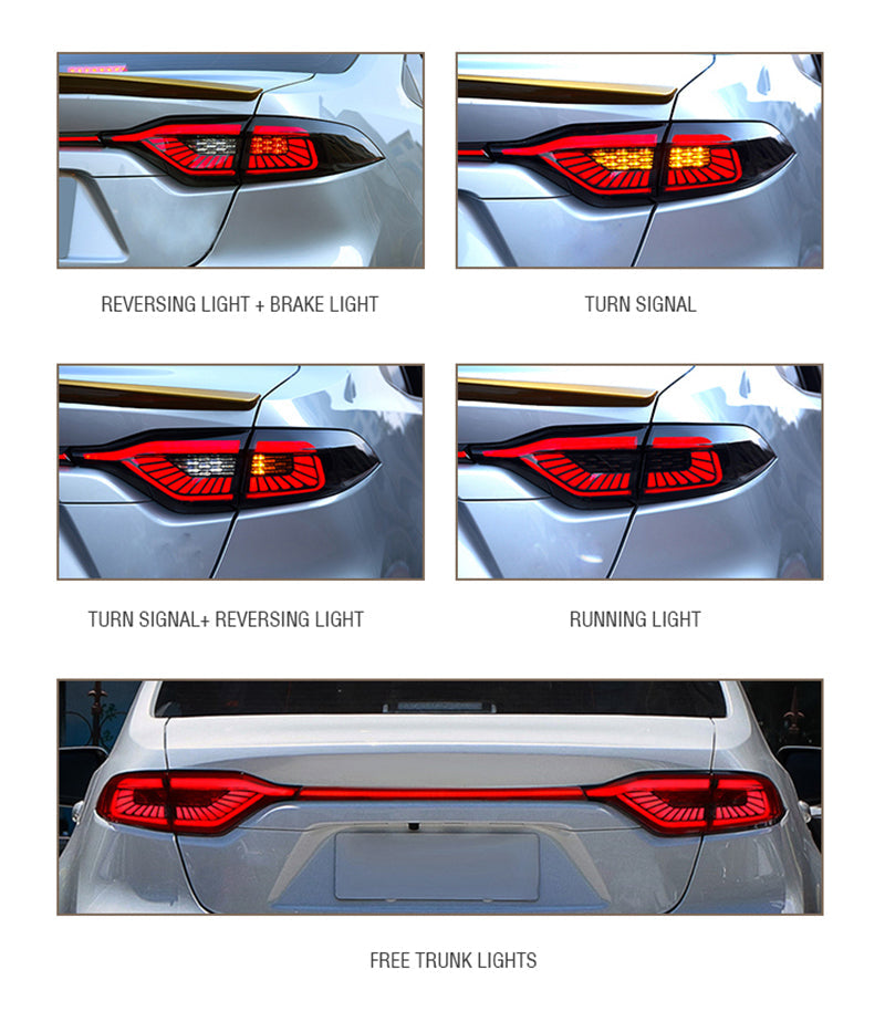 TT-ABC - Led Tail Lights for Toyota Corolla US (Smoked/Red)-Toyota-TT-ABC-TT-ABC