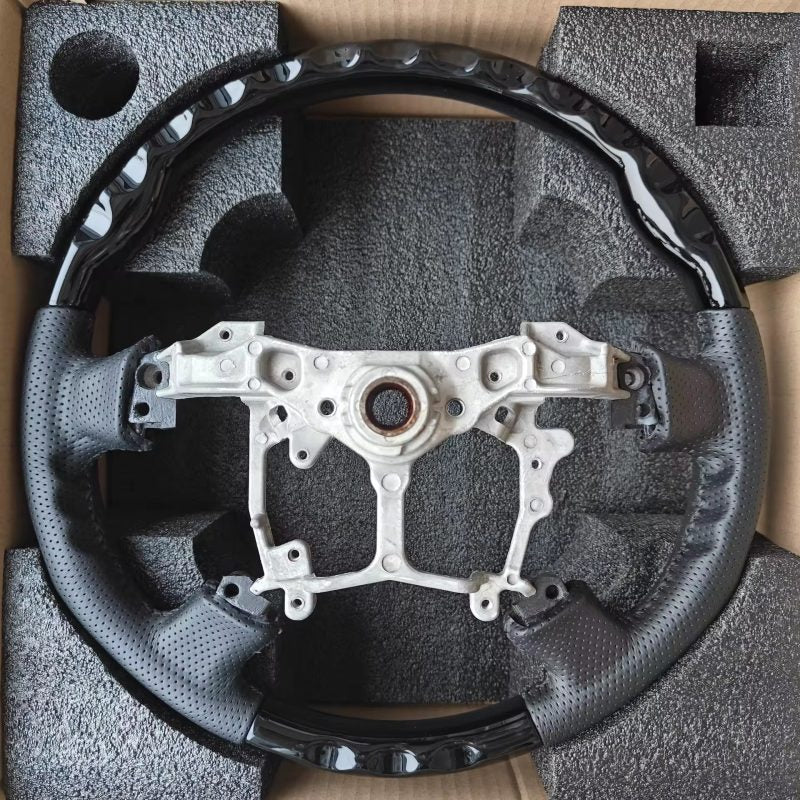 Black Perforated Leather Steering Wheel for Toyota Alphard 2008-2014, Crown 13th 2010-2014 & Vellfire 2008-2014