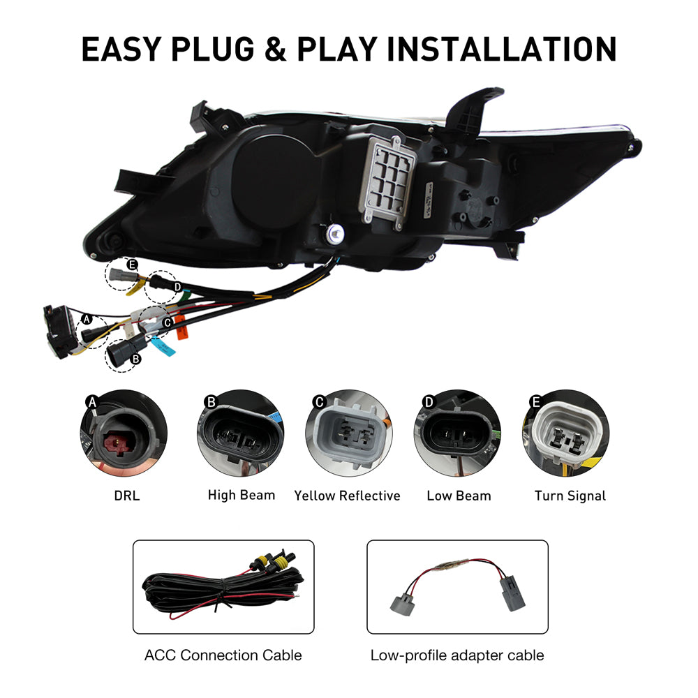 TT-ABC LED Headlight for 2010-2011 Toyota Camry Headlight Assembly (Tr