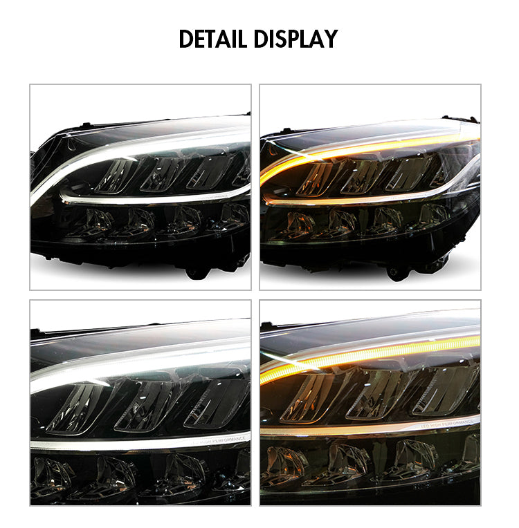 LED Headlights For 2018-2020 Benz W205 C180 C200 C-Class DRL Front Lamp Assembly-Mercedes-Benz-TT-ABC