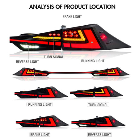 TT-ABC - LED Tail Light For 2014-2020 Lexus IS250 IS300 IS350 IS500 isf 200t Tail lights-Lexus-TT-ABC-TT-ABC