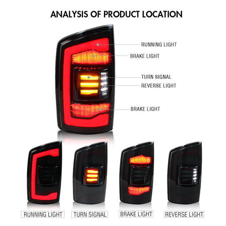 LED Tail Light for 2002-2006 Dodge Ram 1500,2003-2006 Ram 2500 3500 Rear Lamps Assembly-Dodge-TT-ABC