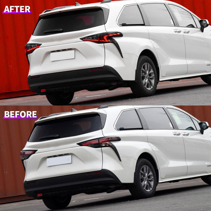 LED Tail Lights & Middle Lamp for Toyota Sienna 2020-2023 Start Up