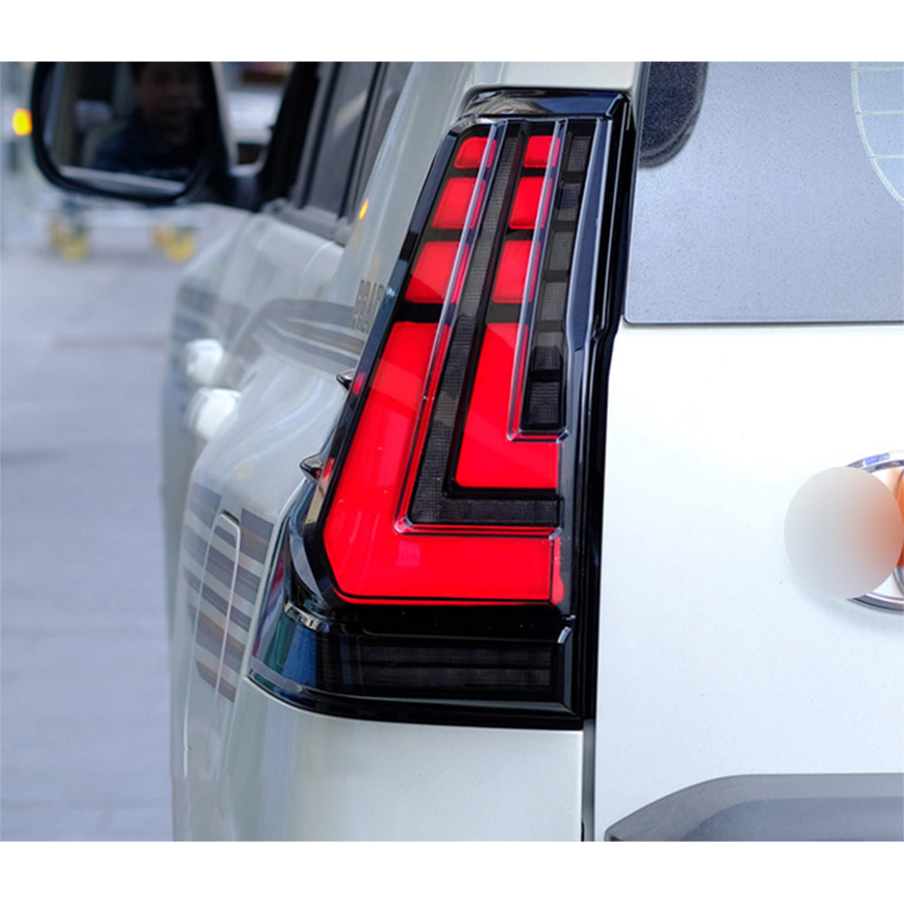 TT-ABC - Tail Lights With Flowing Lines Led For Toyota prado 2010-2020 (Smoked/Red)-Toyota-TT-ABC-TT-ABC