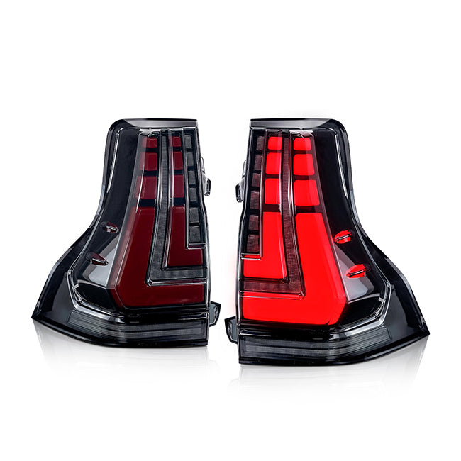 TT-ABC - Tail Lights With Flowing Lines Led For Toyota prado 2010-2020 (Smoked/Red)-Toyota-TT-ABC-TT-ABC